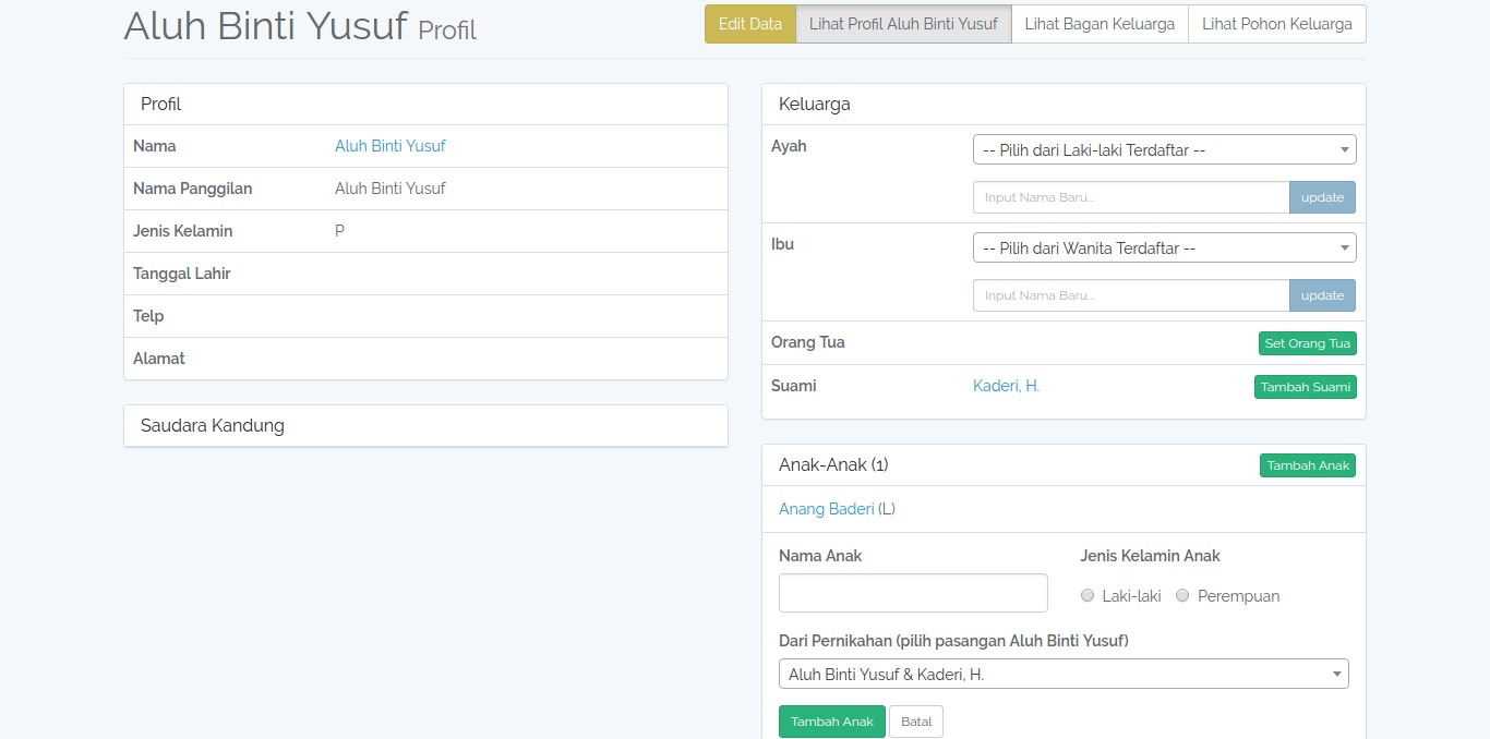 Profile Form Profile Form